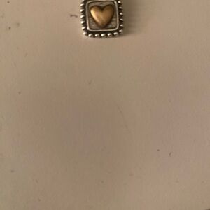 Bronze and silver retired James Avery radiant heart charm